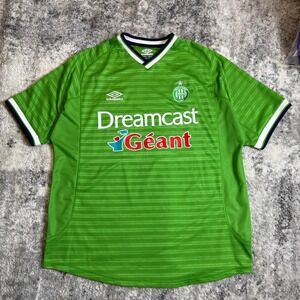Umbro AS Saint-Etienne 2000-01 Dreamcast Soccer Jersey Mens XL Green Vintage